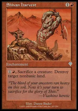 [1x] Shivan Harvest - Foil Played, English Invasion MTG Magic - Image 1