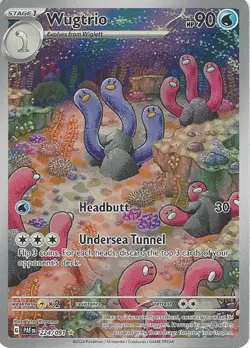 Wugtrio 224/091 Illustration Rare Holo Pokemon Scarlet & Violet Paldean Fates - Image 1