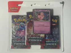 Pokemon TCG - Temporal Forces - 3pk Premium Checklane Blister Pack - Case New! - Image 1
