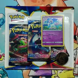 Pokemon Sword & Shield Galarian Ponyta 3-Pack Booster Blister Factory Sealed - Image 1