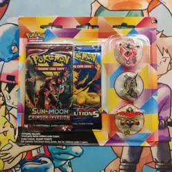 XY Evolutions Sun Moon Crimson Invasion Pin Blister Booster Packs Pokemon Sealed - Image 1