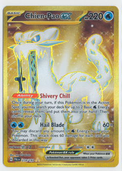 Pokemon TCG Chien-Pao EX 166/159 Paldean Evolved Hyper Rare Gold NM - Image 1