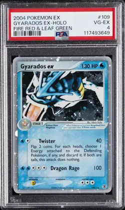 2004 POKEMON EX FIRE RED & LEAF GREEN #109 GYARADOS EX-HOLO PSA 4 - Image 1