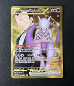 Team Rocket's Mewtwo ex - Hyper Rare SV10: Destined Rivals 240/182 Pokemon NM/M - Image 1
