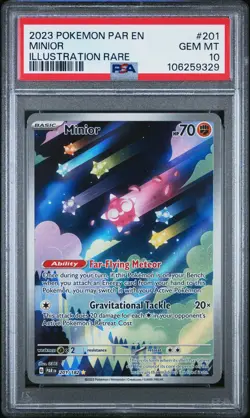 2023 POKEMON PAR EN-PARADOX RIFT ILLUSTRATION RARE #201 MINIOR PSA 10 - Image 1