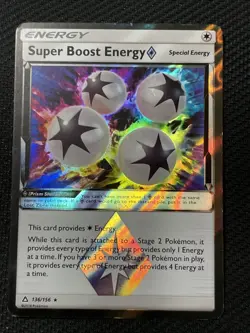 Pokemon TCG Super Boost Energy Prism Ultra Prism 136/156 Reverse Holo Holo Rare - Image 1