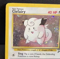 Clefairy 6/130 Pokemon TCG Base Set 2 Holo Rare w/ swirl - Image 2
