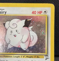 Clefairy 6/130 Pokemon TCG Base Set 2 Holo Rare w/ swirl - Image 3