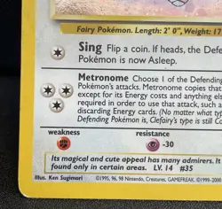 Clefairy 6/130 Pokemon TCG Base Set 2 Holo Rare w/ swirl - Image 5