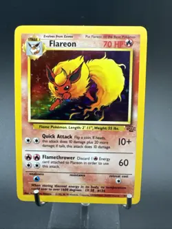 Pokemon Flareon 3/64 Holo Jungle 1999 WOTC Vintage - Image 1