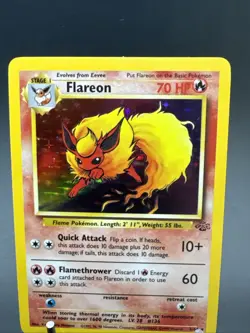 Pokemon Flareon 3/64 Holo Jungle 1999 WOTC Vintage - Image 2