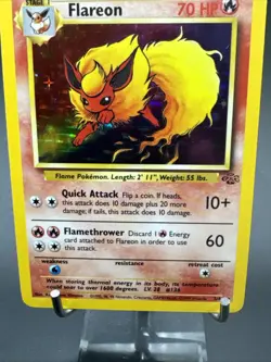 Pokemon Flareon 3/64 Holo Jungle 1999 WOTC Vintage - Image 3