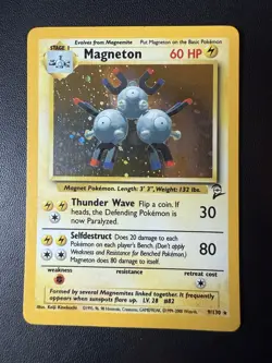 1999 TCG Pokemon Magneton 009/130 Base Set 2 Holo LP - Image 1