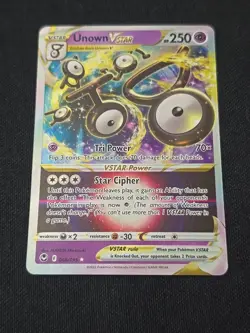 Unown VSTAR 066/195 Swsh12: Silver Tempest Ultra Rare Holo Pokemon TCG Near Mint - Image 1