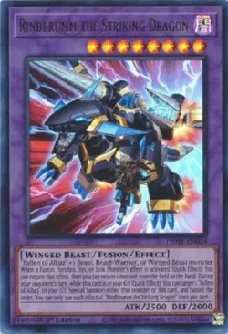 * RINDBRUMM THE STRIKING DRAGON * 1ST EDITION ULTRA RARE PHHY-EN034 (NM) YUGIOH! - Image 1