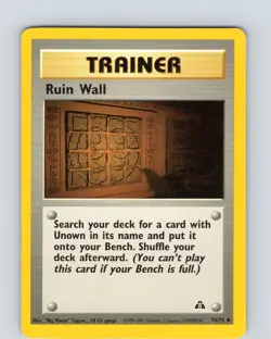 Pokemon TCG Ruin Wall Neo Discovery 74/75 Unlimited Uncommon Card WOTC LP-NM - Image 1