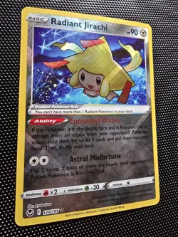 HOLO Radiant Jirachi 120/195 Silver Tempest Pokemon Card NM - Image 3