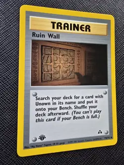 Neo Discovery Ruin Wall 74/75 1st Edition Trainer Pokemon Card - Image 3