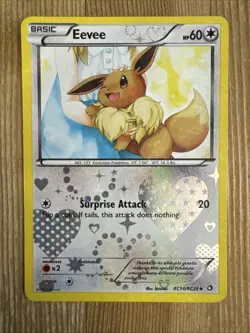 Eevee RC14/RC25 Legendary Treasures Pokemon Card Radiant Collection Rare - LP - Image 1
