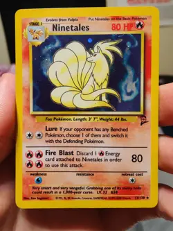 Ninetales Holographic Second Edition 13/130 Base Set 2 Pokemon Card - Image 1