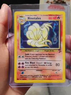 Ninetales Holographic Second Edition 13/130 Base Set 2 Pokemon Card - Image 3