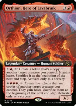🧙Orthion, Hero Of Lavabrink R 0379 Borderless MOM March Of The Machine MTG - Image 1