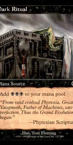 MTG Dark Ritual LP Light Play Urza's Saga [3841] - Image 1