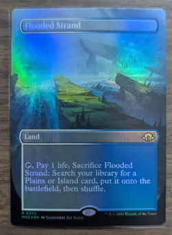 MTG Flooded Strand Borderless Foil from Modern Horizons 3 NM - Image 1