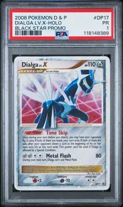 PSA 1 Dialga Lv.X Holo DP17 2008 Pokemon Diamond & Pearl Black Star Promo Pop 7 - Image 1