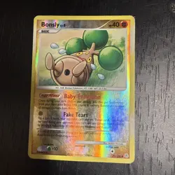Pokemon TCG Bonsly Diamond & Pearl 71/130 Reverse Holo LP - Image 1