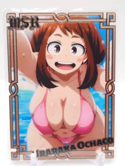 Goddess Story - Pink Metal Waifu Card - Uraraka Ochacho - NUMBERED 021/200 - Image 1