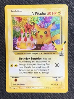 Pokemon TCG Celebrations Birthday Pikachu Classic Collection Card 24/53 - Image 1