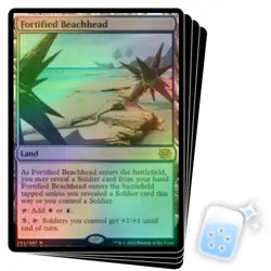 FOIL FORTIFIED BEACHHEAD X4 The Brothers' War BRO Magic MTG MINT CARD - Image 1