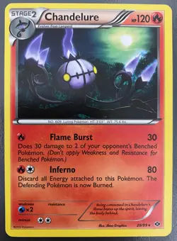 Chandelure 20/99 Next Destinies Deck Exclusive | LP | Pokemon Trading Card TCG - Image 1