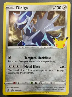 Dialga 020/025 Holo Rare Celebtrations | LP | Pokemon Trading Card TCG - Image 1