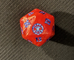 MTG - Marvel Spider-man - Oversized D20 spindown life counter dice Free Shipping - Image 1