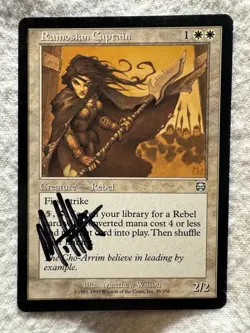 MTG - Ramosian Captain - Mercadian Masques - Artist Signed - Free Shipping! - Image 1