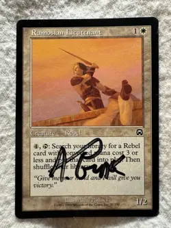 MTG - Ramosian Lieutenant - Mercadian Masques - Artist Alan Pollack Signed - Image 1