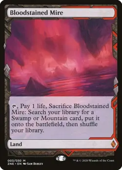 Foil Bloodstained Mire Zendikar Rising Expeditions NM - Image 1