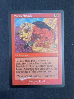 Sneak Attack RETRO FOIL - Dominaria Remastered (Magic/MTG) - Image 1