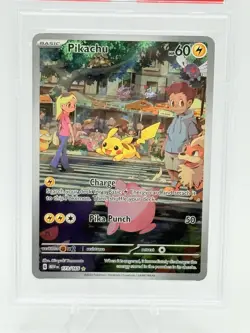 2023 POKEMON MEW EN-151 ILLUSTRATION RARE #173 PIKACHU PSA 8 - Image 2