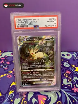 PSA 10 🟢 Pokemon Crown Zenith Galarian Gallery Leafeon VSTAR GG35/GG70 GEM MT - Image 1