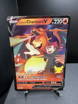 Pokemon TCG SWSH Celebrations Lances Charizard V SWSH133 Black Star Promo NM! - Image 1
