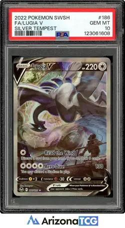 Pokemon 2022 Lugia V 186/195 Alt Art Silver Tempest GEM MINT PSA 10 - Image 1