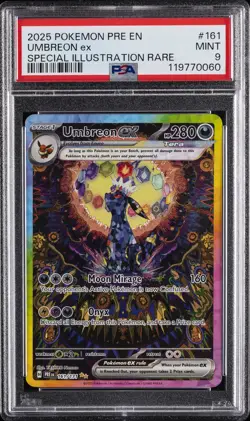 2025 POKEMON PRE EN-PRISMATIC EVOLUTIONS #161 UMBREON EX PSA 9 - Image 1