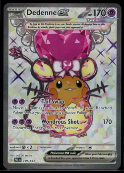 Dedenne EX 2023 Pokemon Paldea Evolved Ultra-Rare Rare Full Art Foil #239 - Image 1