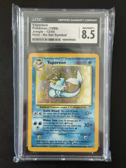 Vaporeon Pokemon 1999 Jungle 12/64 Holo CGC Graded 8.5 No Set Symbol Error - Image 1