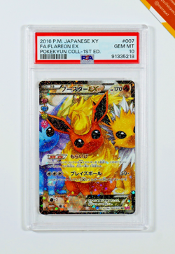 Pokemon PSA 10 Flareon Ex #007 Full Art 1st Ed Pokekyun Collection 2016 Japanese - Image 1