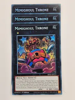 Yu Gi Oh - 3x MP25-EN117 Mimighoul Throne - Prismatic Secret Rare - Image 1