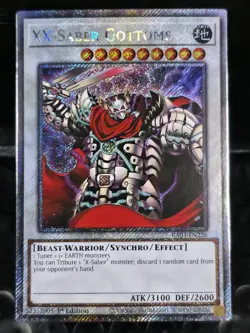 Yugioh RA03-EN226 XX-Saber Gottoms Platinum Secret Rare - 1st Edition - Image 1